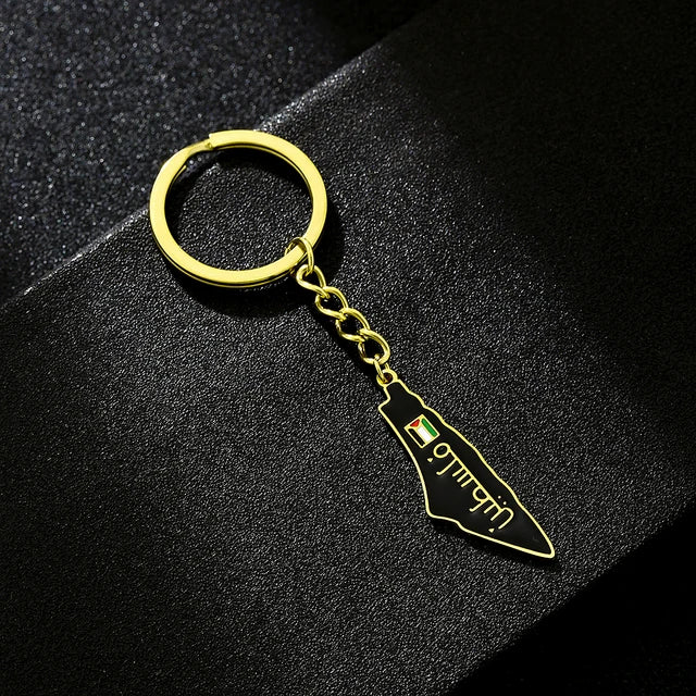 Keychain Palestine Map Pendant